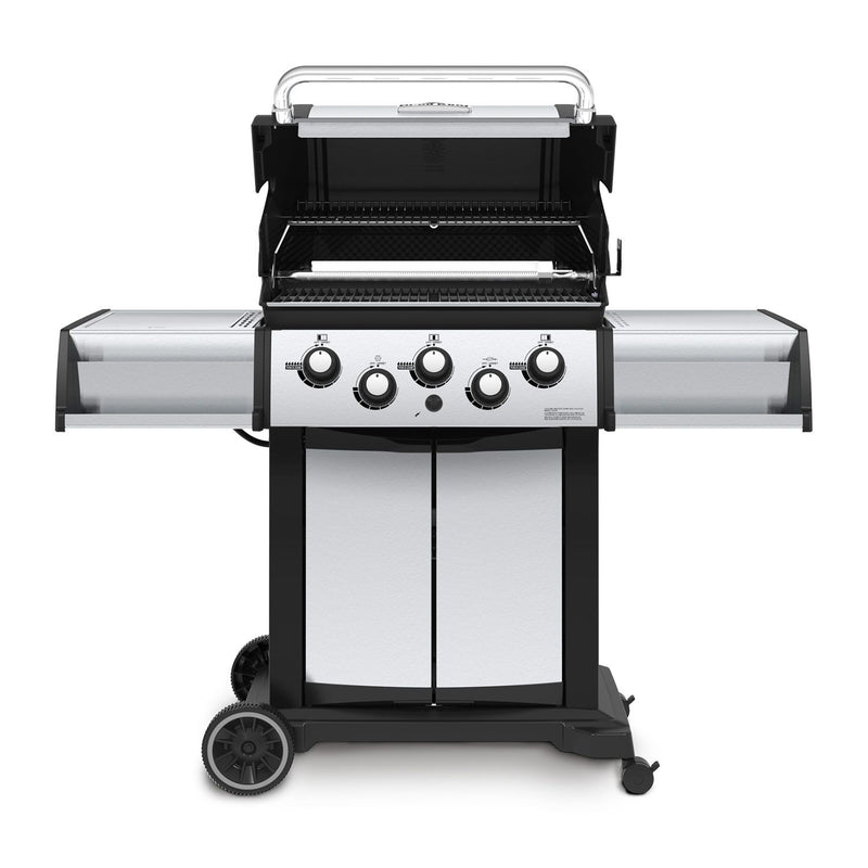 Broil King SIG-390 Signet 390 3-Burner Grill on 2-Wheel Cart with Side Burner, 25.5-Inches