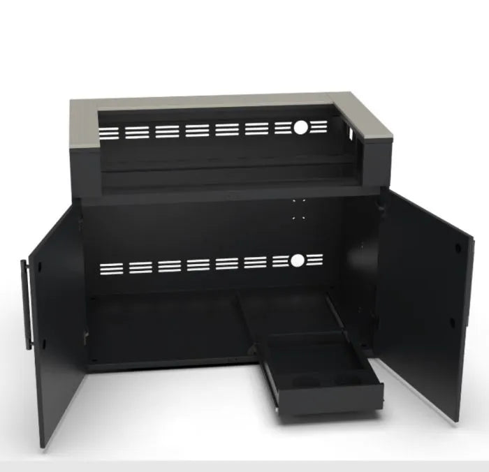 Outdoor Kitchen Elysia Paired with Lynx Sedona 36 Inch Built-In Propane Gas Grill