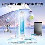 Commercial Ice Maker 70 lbs./24 in. H Ice Maker Machine Freestanding Cabinet Ice Maker with 11 lbs. Storage Capacity