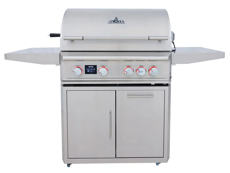Blaze LTE PRO 32-Inch 4-Burner Gas Grill With Rear Infrared Burner & Rotisserie with Cart