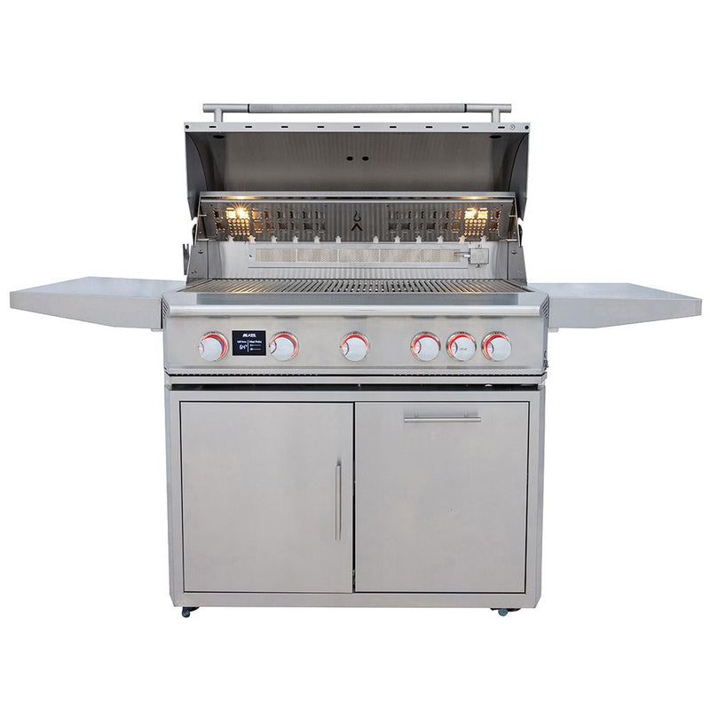 Blaze LTE PRO 40-Inch 5-Burner Gas Grill With Rear Infrared Burner & Rotisserie with Cart
