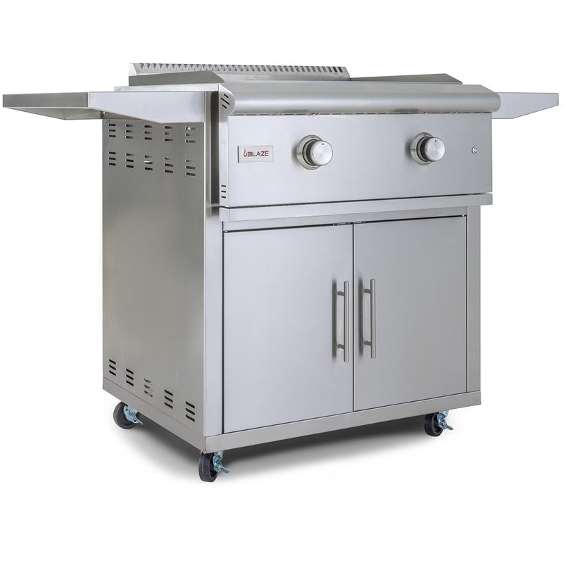 Blaze Premium LTE 30-Inch Freestanding Gas Griddle With Lights with Upgraded Cart