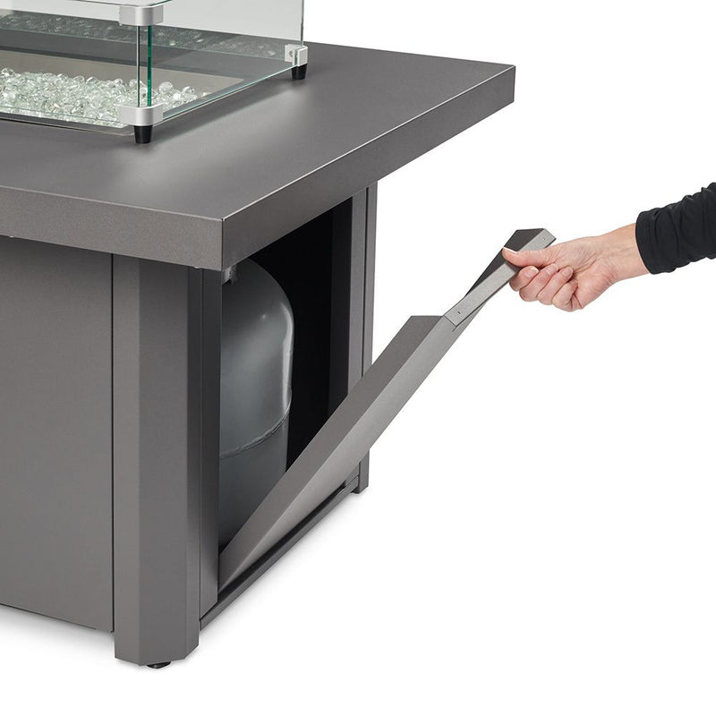 The Outdoor GreatRoom Company CAD-1224x Caden Chat Height Gas Fire Pit Table, 34x32-Inches-Grey