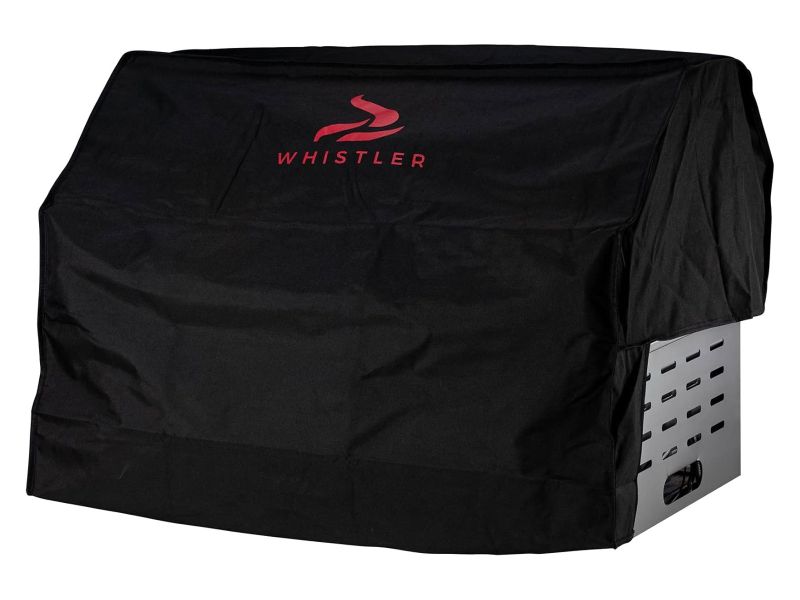 Whistler 42-Inch 5-Burner Gas Grill on Stainless Steel Cabinet with Rear Infrared Burner, Grill Lights, Rotisserie Kit & Cover