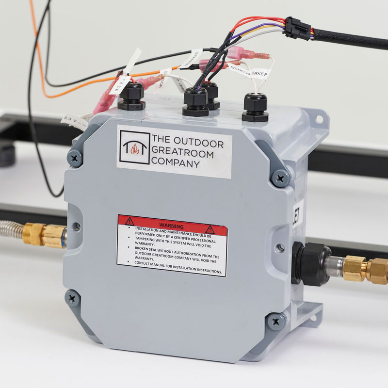 The Outdoor GreatRoom Company CAD-1224x Caden Chat Height Gas Fire Pit Table, 34x32-Inches-Grey