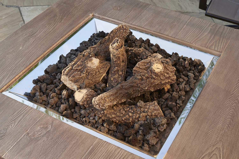 The Outdoor GreatRoom Company CF20-LOG-SET Log Set and Lava Rock for the CF-20-LP, CF-1224 or CF-2424, 18x18-Inches