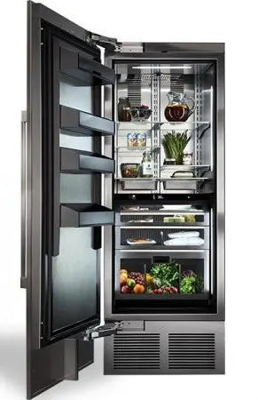 Perlick CR24F12 24 Inch Panel Ready All Freezer with Theatre Lighting, Touch Screen Controls, Stainless Steel Interior, Pull-Out Bins, Panel Ready and 12.6 cu. ft. Capacity: Right Hinge