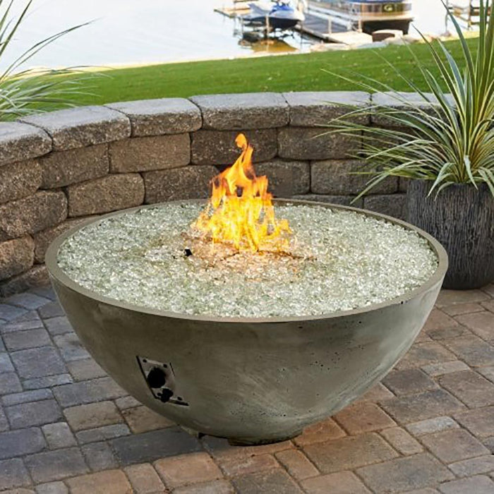 The Outdoor GreatRoom Company CV-30E Cove Edge Round Gas Fire Pit, 42-Inch - Natural Gray