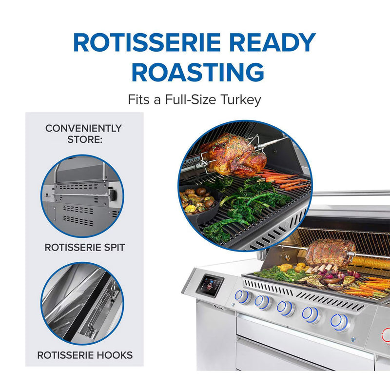 Napoleon Prestige PRO 665 Elite 5-Burner Grill w/ Smart Technology & Electric Smoker Box - PRO665VXRSIBPSS