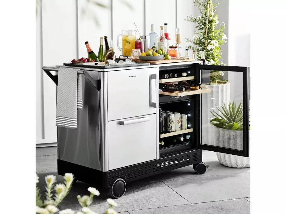 Dometic MoBar 550S Outdoor Mobile Bar Cart & Beverage Center | Dual Zone Refrigerator