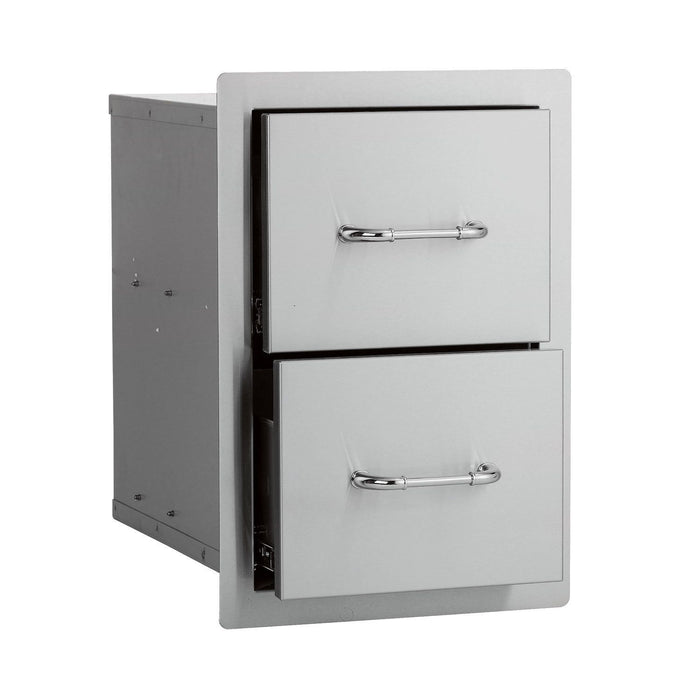 Bull BG-56985 Stainless Steel Double Drawer, 15x22-Inches