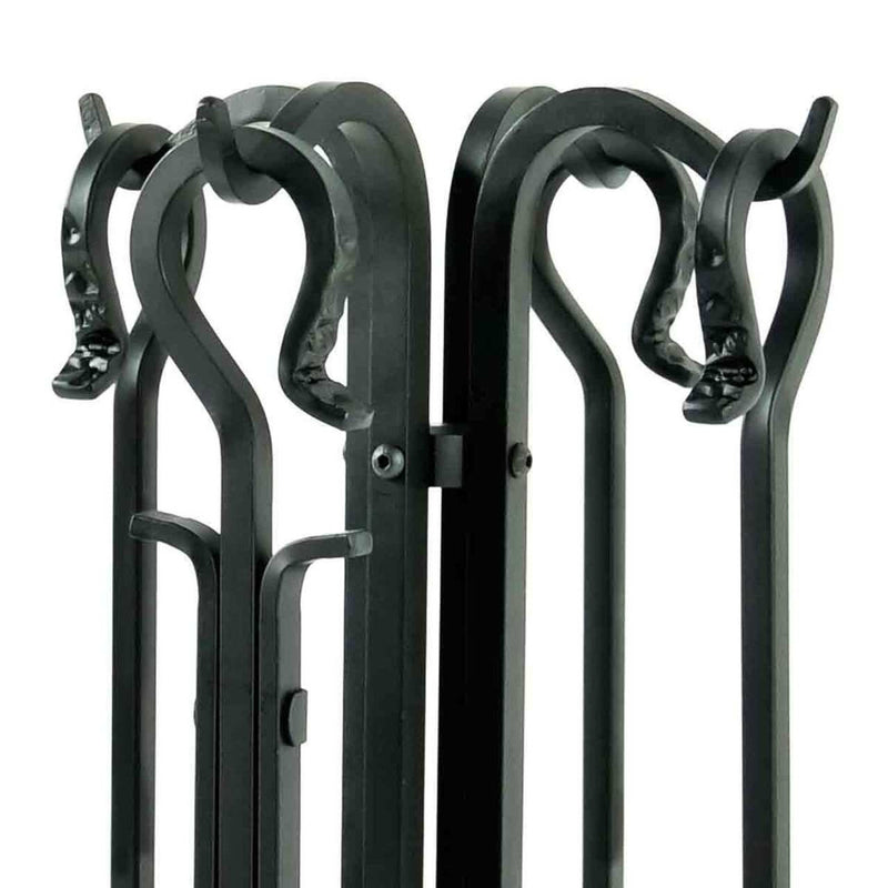 Pilgrim 5 Piece Forged Hearth Fireplace Toolset - Matte Black