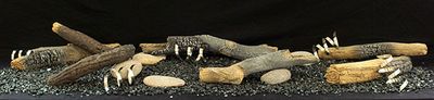 Empire Burncrete Driftwood 11 Piece Direct Vent Log Set for DVLL72BP90 Fireplaces