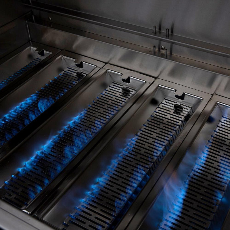 American Made Grills AMG-ENC54-CART Encore 54-Inch Dual Fuel Wood and Gas Grill with Infrared Searing Burner and Rotisserie Kit on Cart