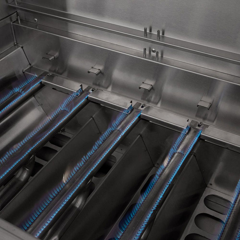 American Made Grills AMG-MUS36-CART Muscle 36-Inch Dual Fuel Wood and Gas Grill with Infrared Searing Burner and Rotisserie Kit on Cart