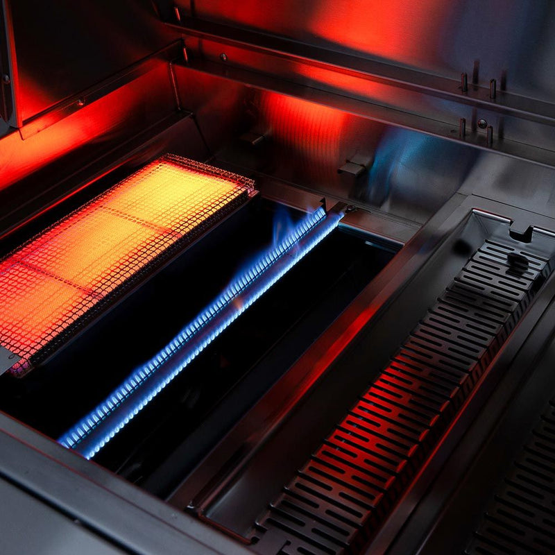 American Made Grills AMG-MUS54 Muscle 54-Inch Built-In Dual Fuel Wood and Gas Grill with Infrared Searing Burner and Rotisserie Kit