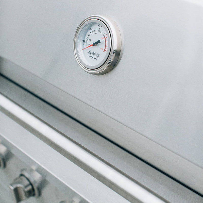 American Made Grills AMG-ENC36 Encore 36-Inch Built-In Dual Fuel Wood and Gas Grill with Infrared Searing Burner and Rotisserie Kit