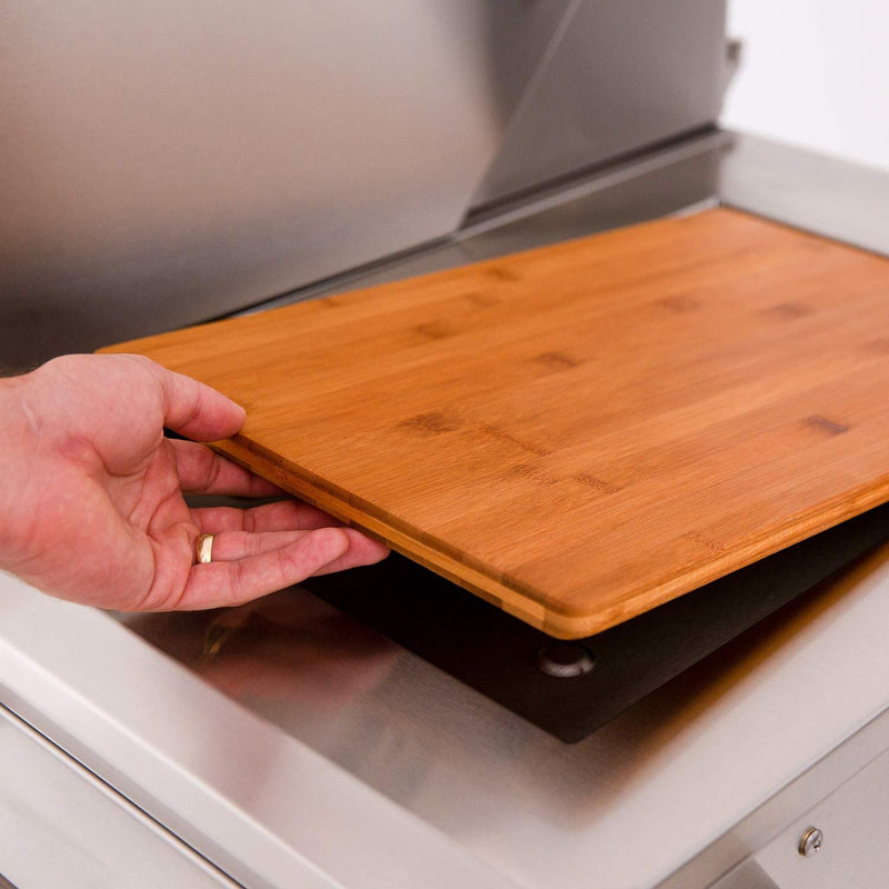 American Made Grills AMG-ENC36-CART Encore 36-Inch Dual Fuel Wood and Gas Grill with Infrared Searing Burner and Rotisserie Kit on Cart