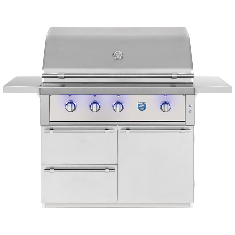 American Made Grills AMG-EST42-CART Estate 42-Inch Gas Grill with Infrared Searing Burner and Rotisserie Kit on Cart