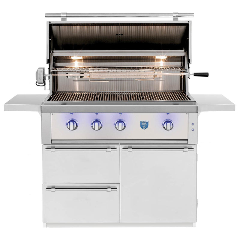 American Made Grills AMG-EST42-CART Estate 42-Inch Gas Grill with Infrared Searing Burner and Rotisserie Kit on Cart