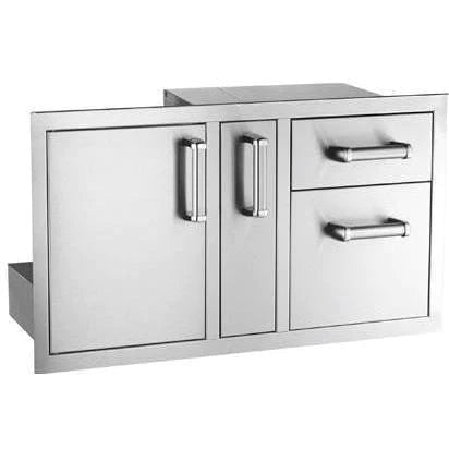 Fire Magic Premium Flush 36-Inch Access Door with Platter Storage And Double Drawer with Soft Close (53816SC)