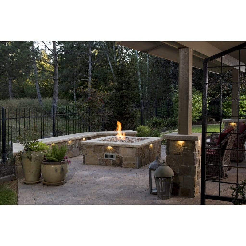 Firegear 32" Stainless Steel Square Pan Gas Fire Pit Insert FPB-32SBS31MT-N