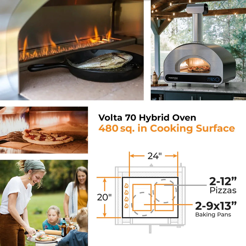 Fontana Gas Pizza Oven Volta 70 Portable Desk