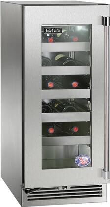 Perlick 15 Inch Built-in Undercounter Wine Reserve with 20-Bottle Capacity, 5 Wine Adjustable Full-Extension Wine Shelves, 2.8 cu. ft. Volume,Glass Door, Lock Factory Installed