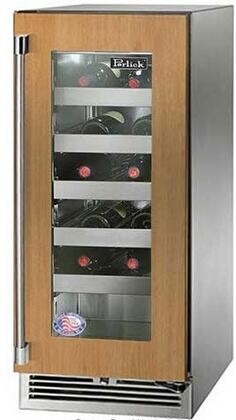 Perlick 15 Inch Built-in Undercounter Beverage Center, Stainless Steel-Glass, Panel Ready Glass Door, Lock Factory Installed