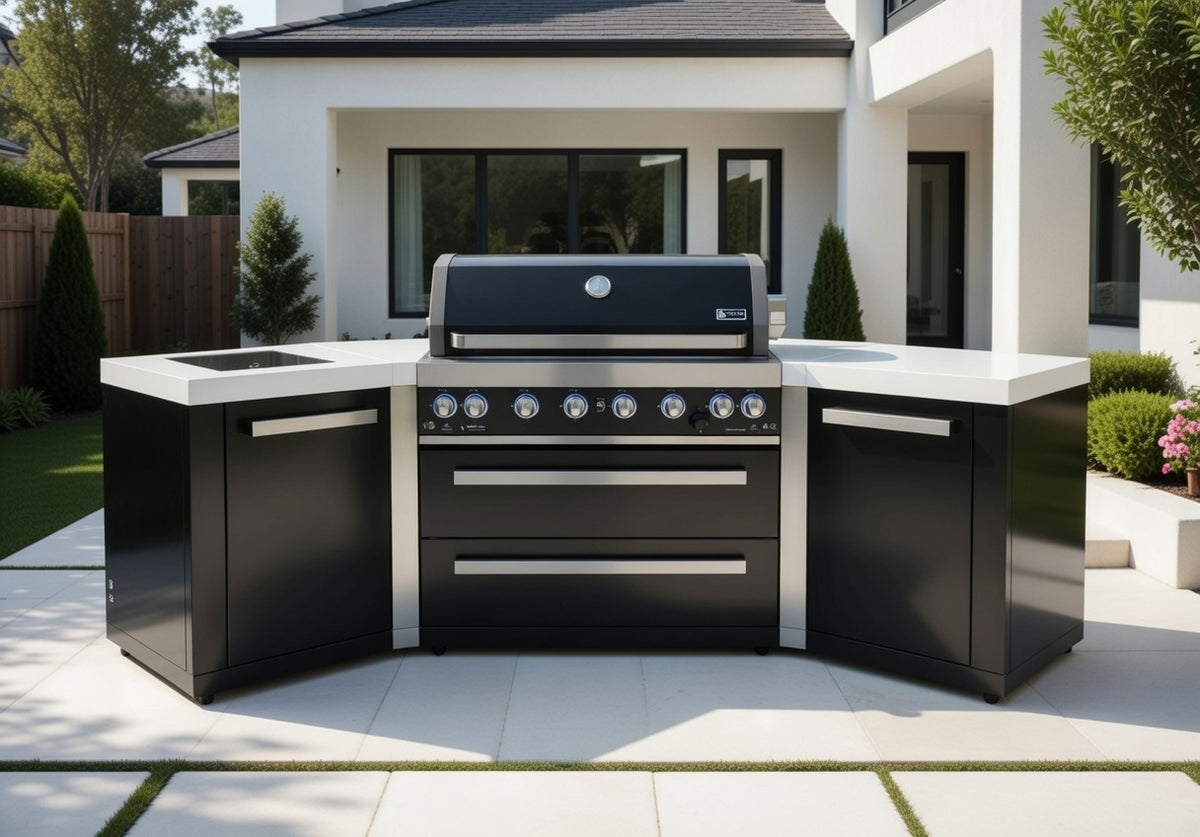 Mont Alpi 805 Black 6-burner Island with 45-Degree Corners MAi805-BSS4 ...