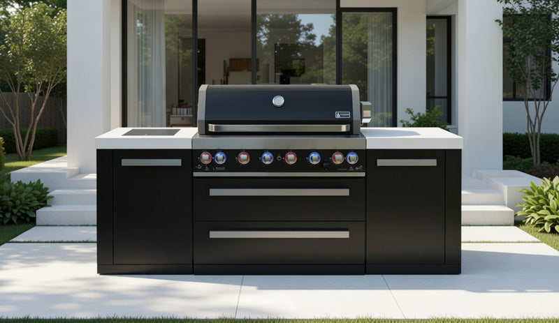 Mont Alpi 805 Black Stainless Steel Island MAi805-BSS - 94''