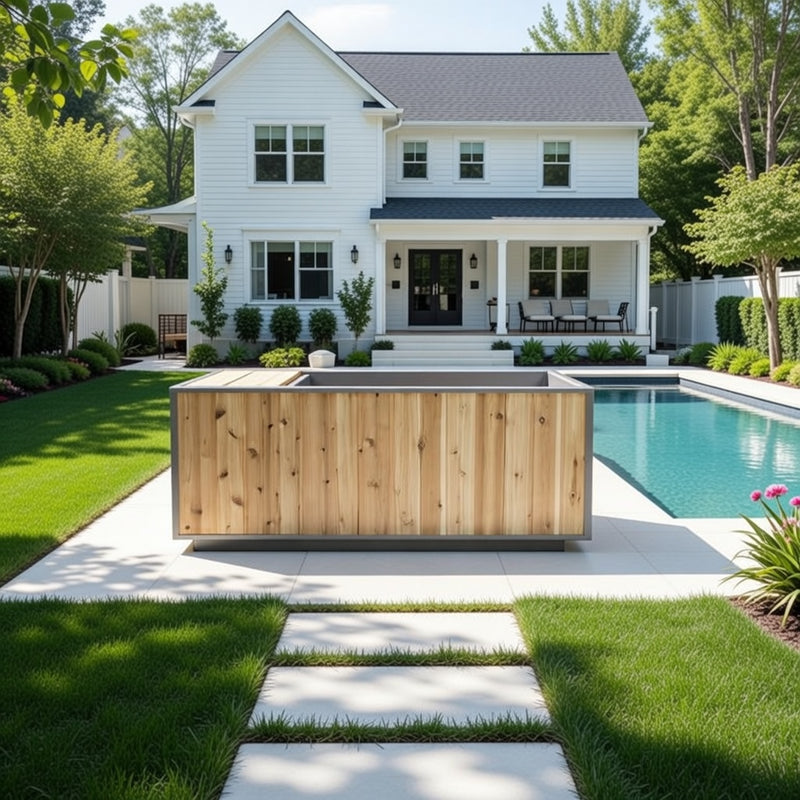 The Flow Cold Plunge - Clear Cedar Exterior