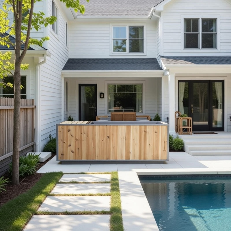 The Flow Cold Plunge - Knotty Cedar Exterior