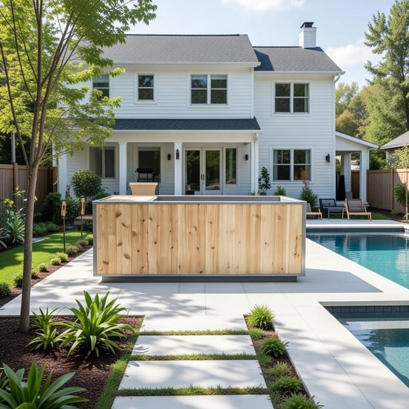 The Flow Cold Plunge - Clear Cedar Exterior