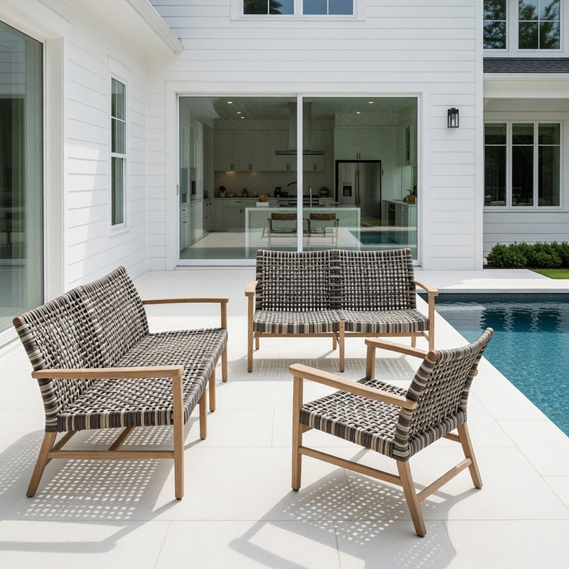Outdoor Sofa Set in Natural Finish
