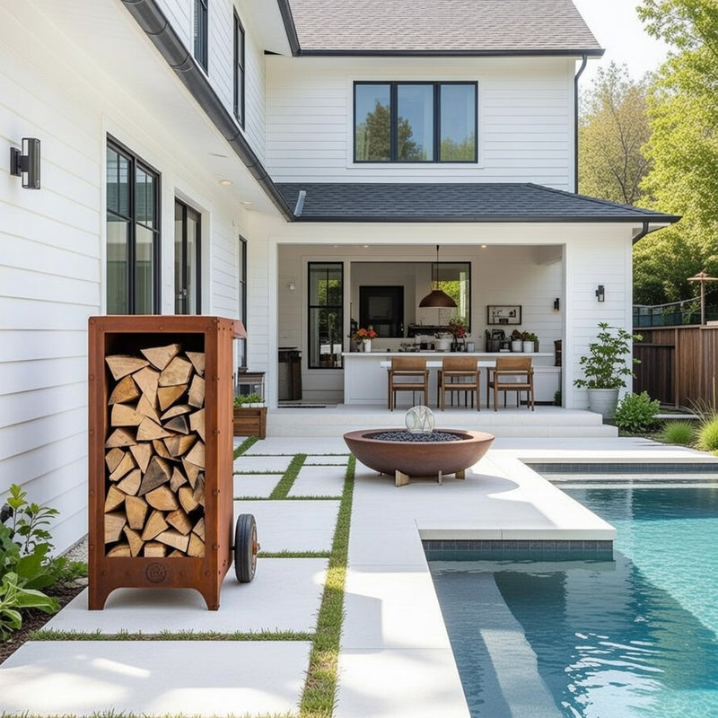 Wood Storage Ker 2mm CorTen Steel  | RB73