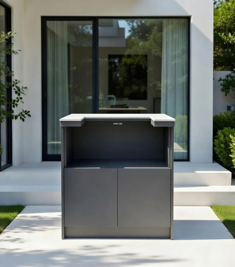 Whistler Outdoor Kitchen Grey Kamado Cabinet | BBQ not included