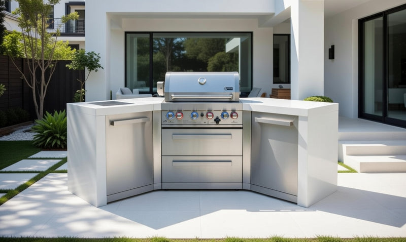 Mont Alpi 4-burner Deluxe Island with 45-degree corners MAi400-D45 - 106''