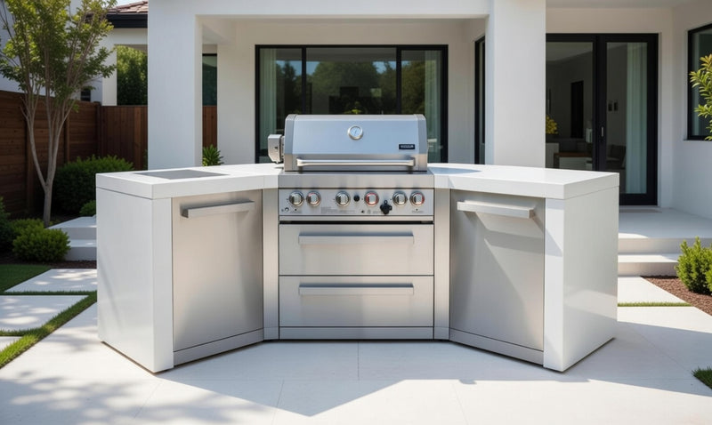 Mont Alpi 4-burner Deluxe Island with 45-degree corners MAi400-D45 - 106''