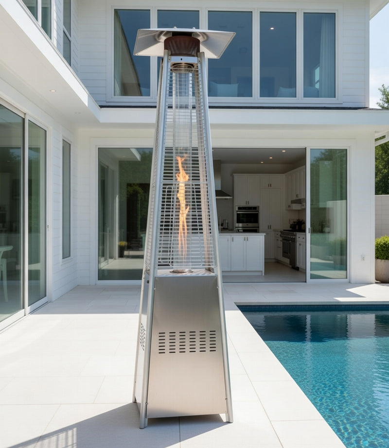 Big Timber Elite Wood Pellet Burning Patio Heater 90,000 BTU Stainless Steel + Cage