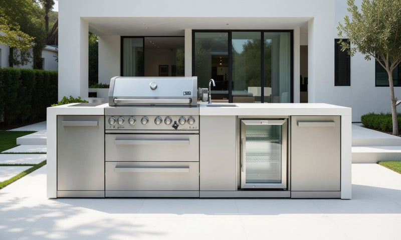 Mont Alpi 6-burner Deluxe Island With A Beverage Center MAi805-DBEV - 132''