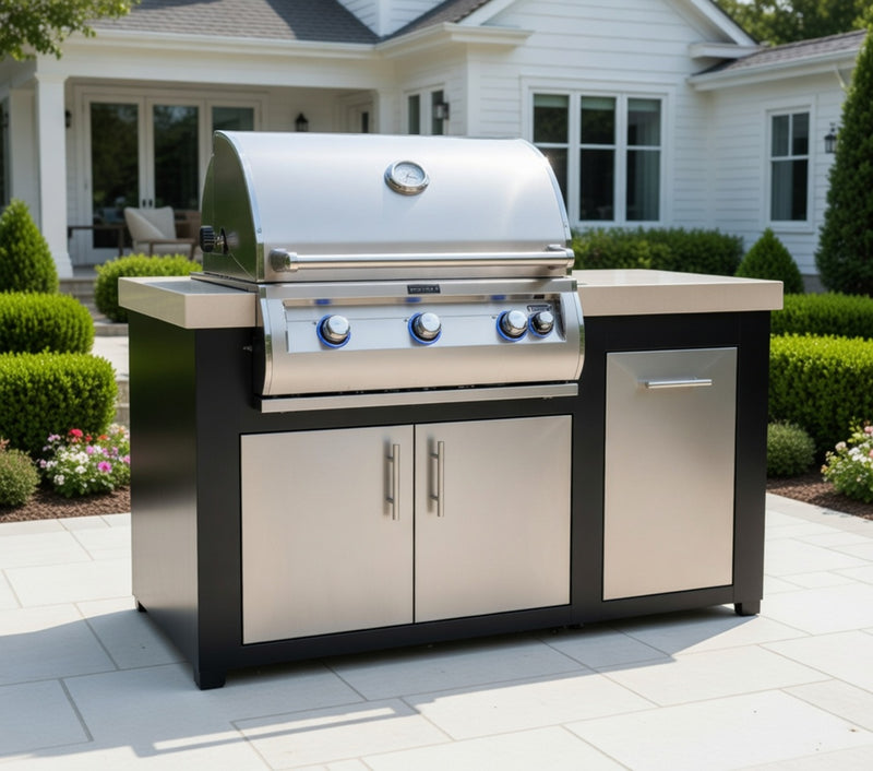 Fire Magic 71" Outdoor Kitchen Island Bundle with FireMagic Echelon Diamond E790I Built-In Grill