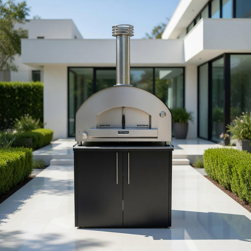 Outdoor Kitchen Elysia Paired Fontana Mangiafuoco Wood Fired Pizza Oven - Table top