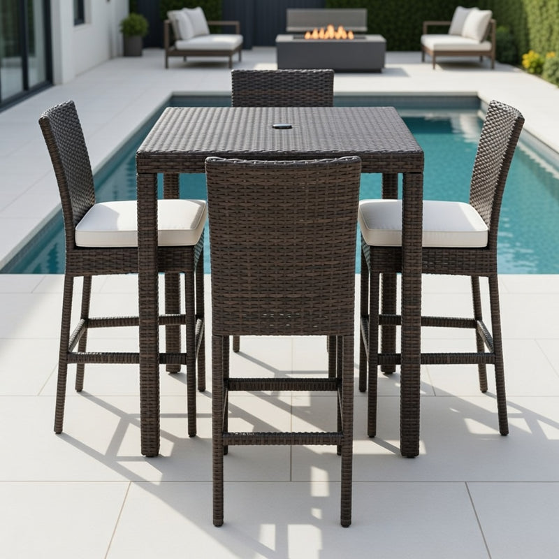 Bar Set in Bronze Finish and Cushions