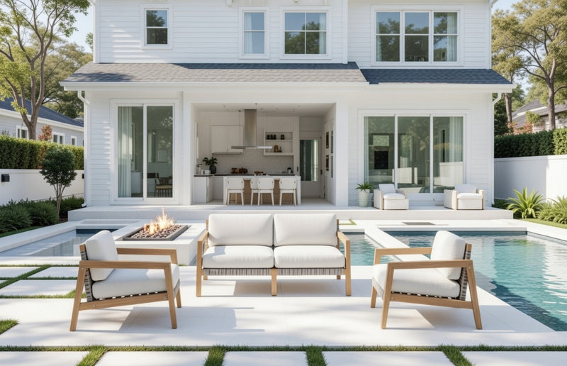 Outdoor Loveseat with Cushion and Two Chat Chair with Cushion