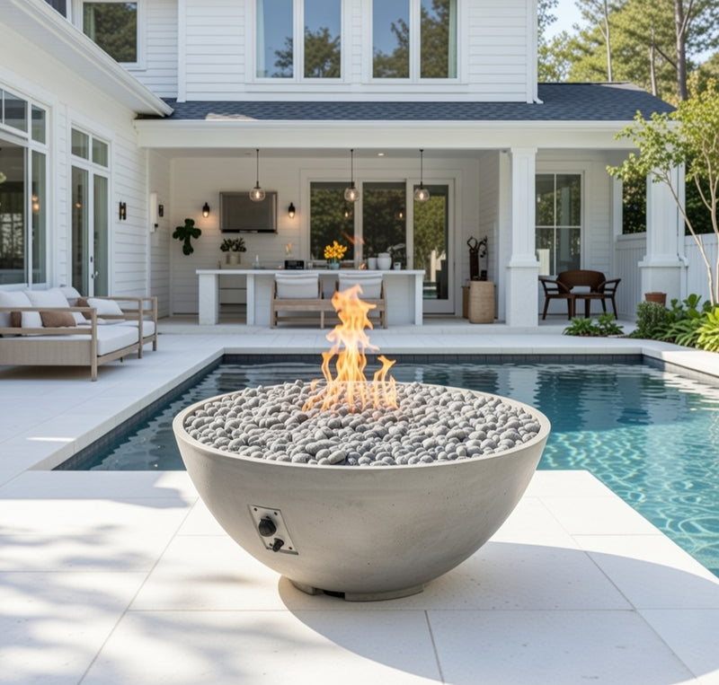 Fire Bowl 42" Round Natural Grey Cove Edge