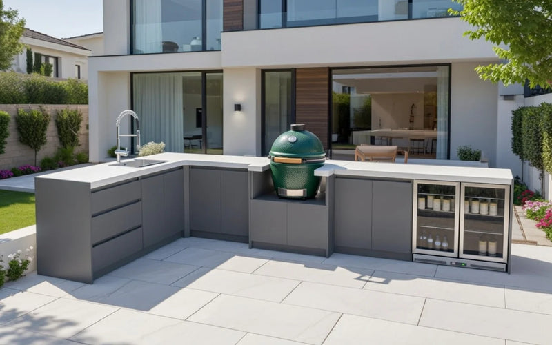 Whistler Fairford L Shape Grey Outdoor Kitchen