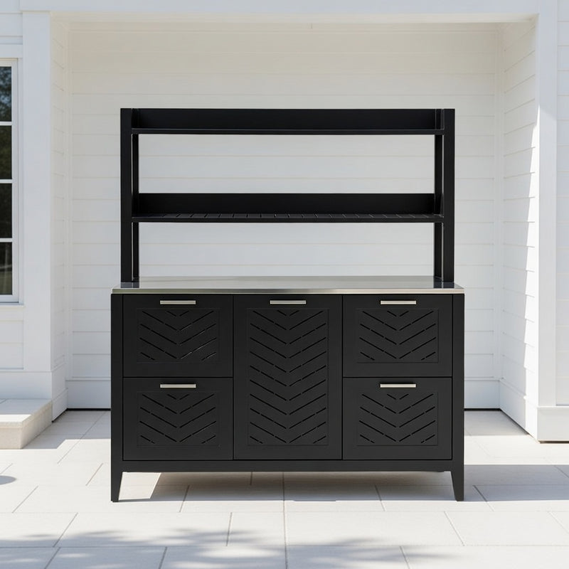 Outdoor Aluminum Sideboard & Hutch