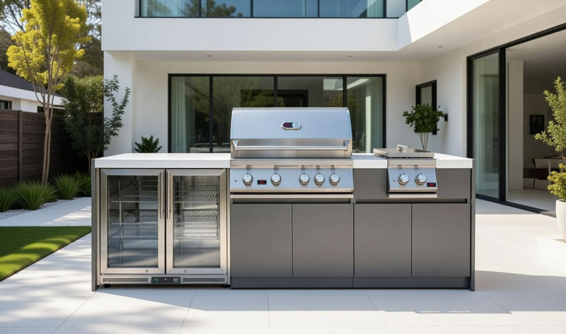 Whistler 4-Burner 102 x 28-Inch Gas Grill Island with Infrared Rear Burner, Refrigerator, Sink, and Rotisserie Kit (Copy)