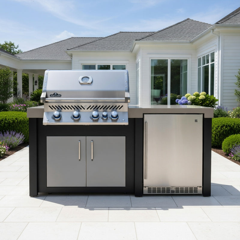 71" Outdoor Kitchen Island Refrigerator Bundle with Napoleon NG Prestige PRO 500 Built-In Grill